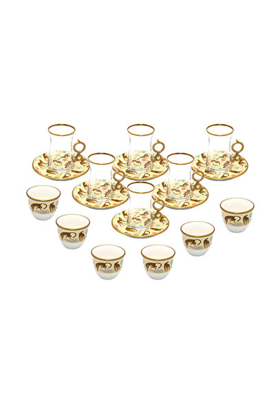 Dania طقم شاي وقهوة مكون من 18 قطعة متعدد الألوان 12 سم