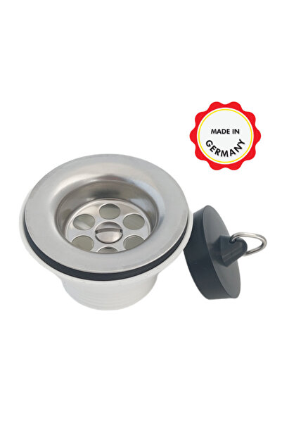 Dallmer Lavabo gider süzgeci tapalı, paslanmaz çelik delikli süzgeç 1 1/4'' g...