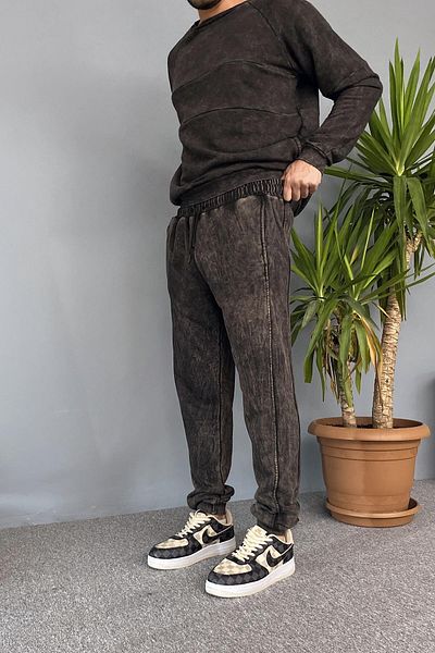 Alışveriş Sokağı Slim Fit Three Thread Tracksuit Set