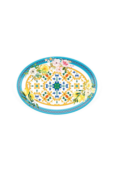 GUZZİNİ Guzzini Flower Lemon Oval Tabak 35,5 cm x 25,5 cm x 3 cm