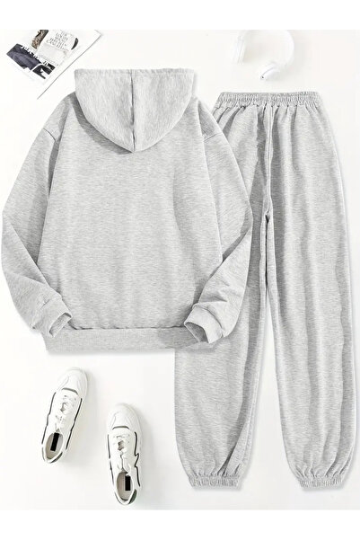 Cakkey Trend Blue Butterfly Printed Comfortable Fit Raster Sweatshirt&Jogger Tracksuit Set