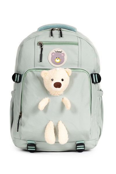 Necati Çanta Teddy Bear Figured Backpack for School and Daily Use
