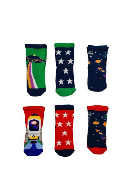 Defne Baby 6 Pairs of Cotton Baby Boy and Child Socks