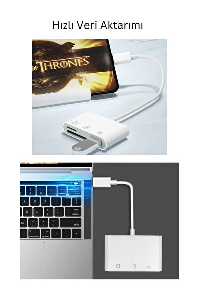 Abbruch Card Reader Type C to Sd/Microsd/Tf Card & USB 3in1 Converter Converter Adapter Sd Cardreader