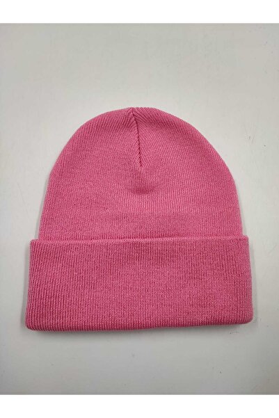OnMyHead Pink Folded Knitwear Beanie