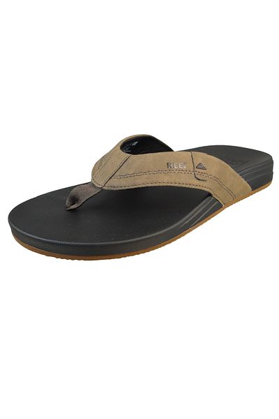Reef Herren Zehentrenner Sandalen Santa Ana Zehentrenner CJ0378 Schwarz All Black Kunstleder mit EVA
