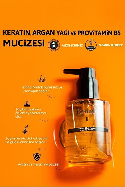 Reshell Onarıcı Besleyici Argan Ve Keratin Saç Bakım Yağı 100 ml
