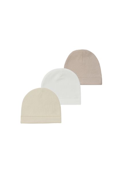 softnbej Organic Cotton Newborn Baby 3-Piece Hat Set