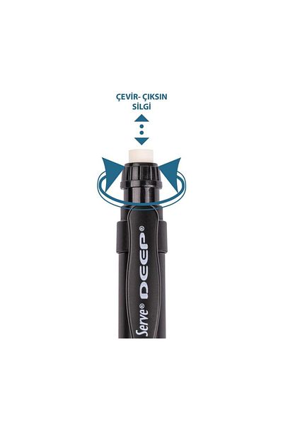 Serve Metallic Black Deep Versatil Tip Pen 0.7mm