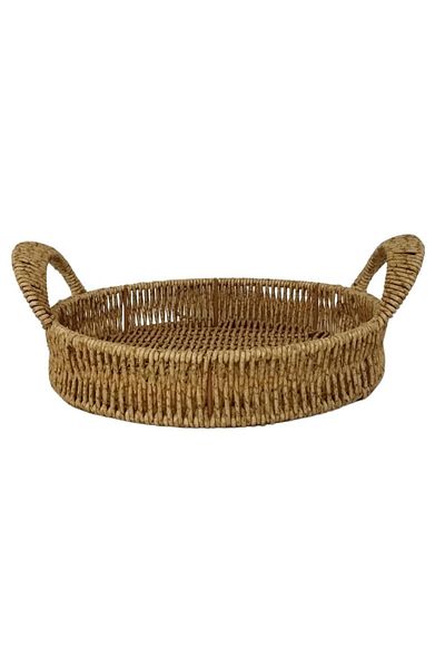 MİEN Mien Rattan Round Tray - Decorative, Durable, Multipurpose, Small Size (S)