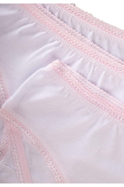 Cigit Triple Girl's Panties Set 2-9 Years Pink Frilly