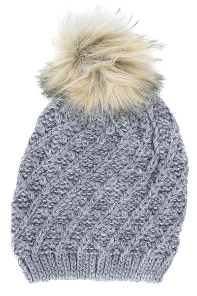 Ottoland Women's Winter Thick Pompom Beret with Cotton Knit Model Keep Warm Stretchy Windproof