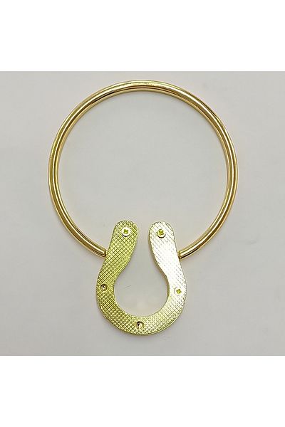 AĞIRSOY Gold Colored Metal Yellow Bag - It Is the Price of a Pair, Wire Thickness 5.5cm, Inner Diameter 9.5cm