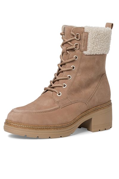 Tamaris Damen Elegante Stiefelette 1-26449-41 Grau 231 Stone Leder Und Textil Mit Rem.sock/touchi