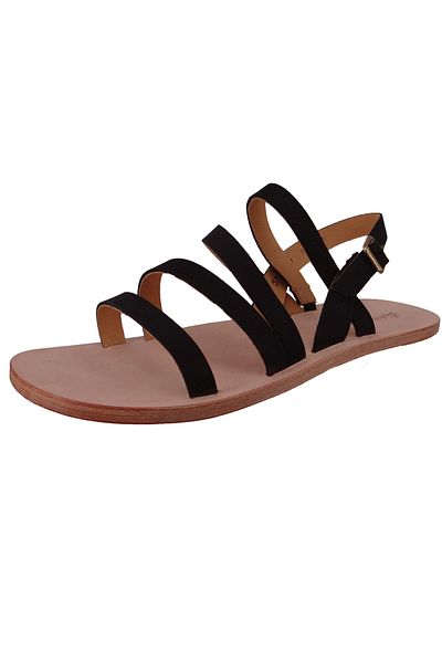 El Naturalista Damen Sandalen Coratina Zehentrenner N5711 Schwarz Black Leder mit Comfort-Last