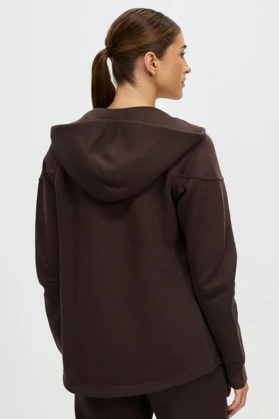 Nike Tech Fleece Full Zip Hoodie Women's Dark Heather Brown Gate Sweatshirt