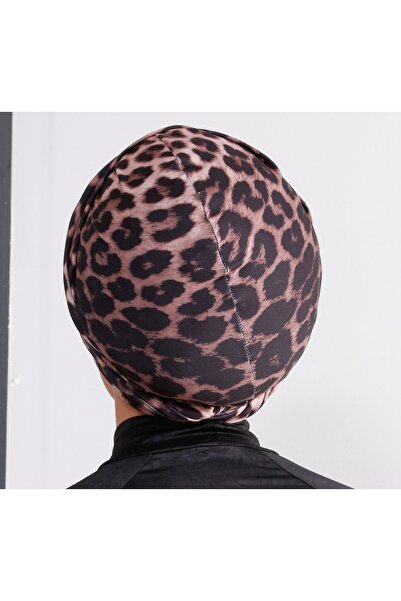 Differenza Beige Leopard Patterned Wrapped Bonnet