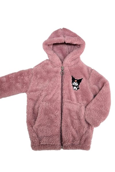 GOSH KİREMİT RENKLİ KAPÜŞONLU FERMUARLI PELUŞ