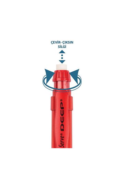 Serve Deep Versatil Tip Pen 0.7mm - Metallic Red