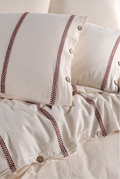 Macas Home Σετ παπλωματοθήκης Odin Cotton Washed Yarn Dye Vintage Oversize 240*220