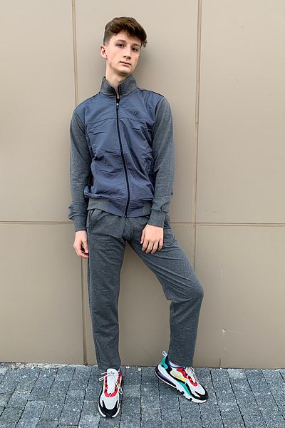 Remsa Spor Ανδρική φόρμα γκρι - Lycra Combed Cotton