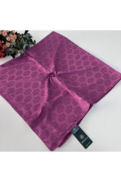 Bonjela Βαμβακερό κασκόλ πολυτελείας - Pearl Jacquard, Plum JPB0715
