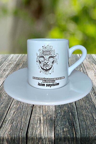 Arken Design كوب قهوة تركي لمهندس الالكترونيات والاتصالات - مهنة مطبوعة مع طب...