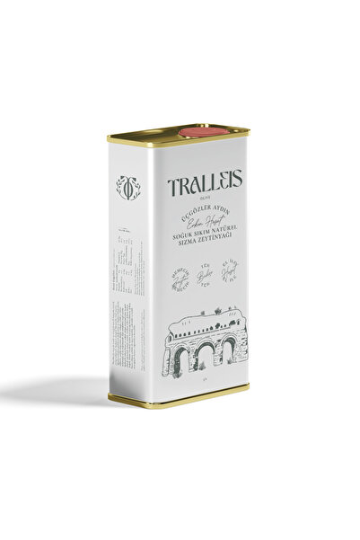 Tralleis Olive Erken Hasat Soğuk Sıkım Natürel Sızma Zeytinyağ Teneke 5 Lt (H...