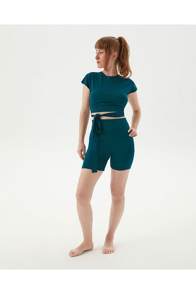 Ayma Active Pantaloni scurți pentru femei, cu talie înaltă, fără sudură, cu ulei