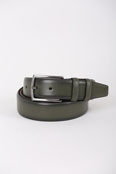KASVA DERİ 3.5 cm Yeşil  Deri Kemer