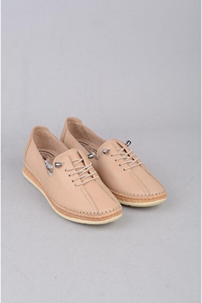 SEÇ KUNDURA حذاء نسائي تشريحي من الجلد الطبيعي - اختر 8786 بيج