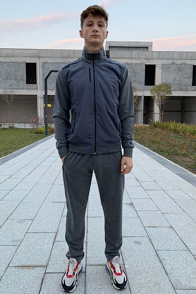 Remsa Spor Ανδρική φόρμα γκρι - Lycra Combed Cotton