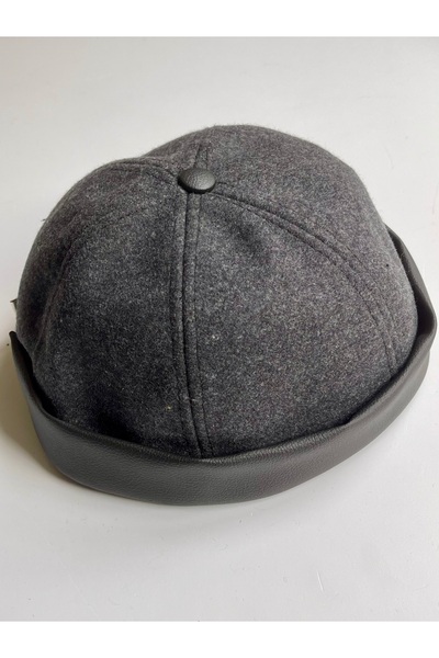 Rupen Kraft Unisex Adjustable Cap Docker Hat - Retro Collar, Leather Detailed...