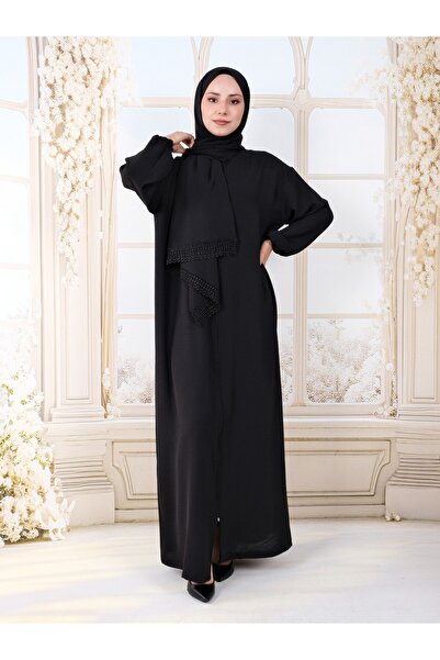 Modamorfo Imported Crepe Prayer Rug with Self-Wrap and Zippered Neck