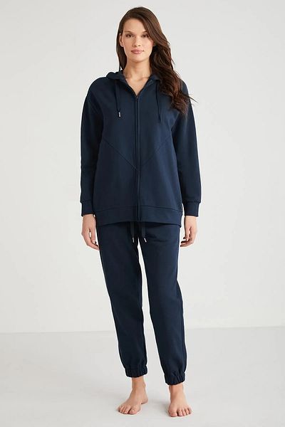 Penyemood Long Sleeve 100% Cotton Women's Hooded Tracksuit Suit