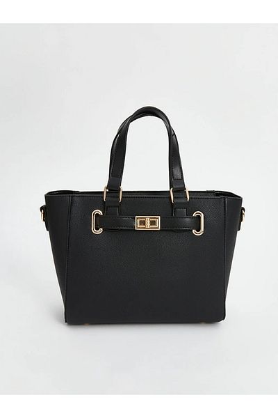 LC Waikiki LCW ACCESSORIES Μαύρη αποσπώμενη γυναικεία τσάντα ώμου