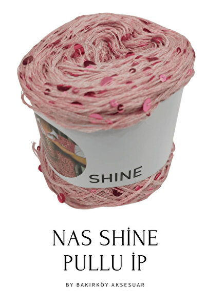 Bakırköy Aksesuar 1 yumak nas shine pullu merserize iplik