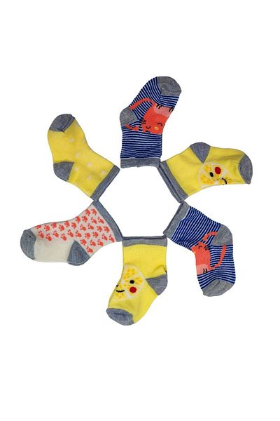 Defne Baby 6 Pairs of Cotton Baby Girl and Child Socks