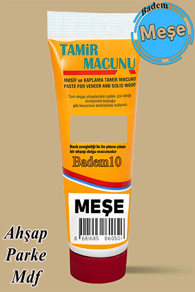 Badem10 Ahşap Mobilya Parke Tamir Dolgusu Macunu (200 GR MEŞE) Çatlak Çizik Giderici Kullanıma Hazır
