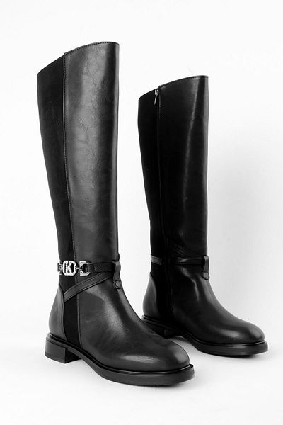 Lal Shoes & Bags Metis Γυναικείες Πέτρινες Λεπτομερείς Μεταλλικές Μπότες Πόρπης-μαύρο