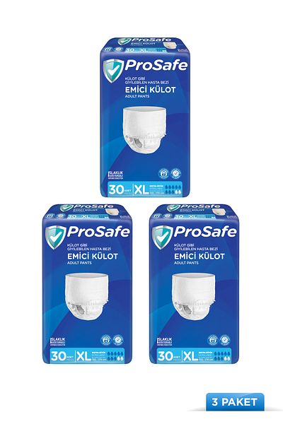 PROSAFE Textile Surface Absorbent Panties Xlarge 3 Pack of 30 90 Pieces