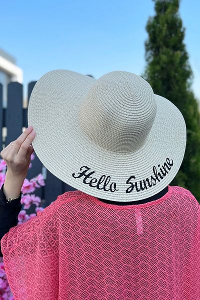 Remsa Mayo Ψάθινο καπέλο Hello Sunshine Beige - Rş-22