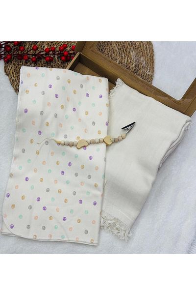 Minisse Muslin Blanket and Cotton Blanket + Pacifier Strap with Gift (Boxed)