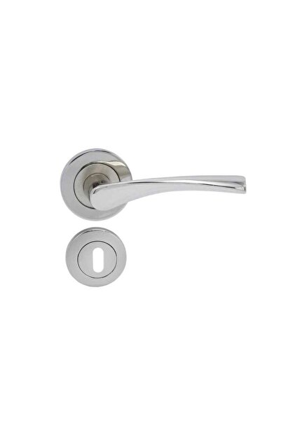 BY DORA DİZAYN Saten Bravo Yuvarlak Rozetli İç Oda Kapı Kolu 1 Takım (2 adet)