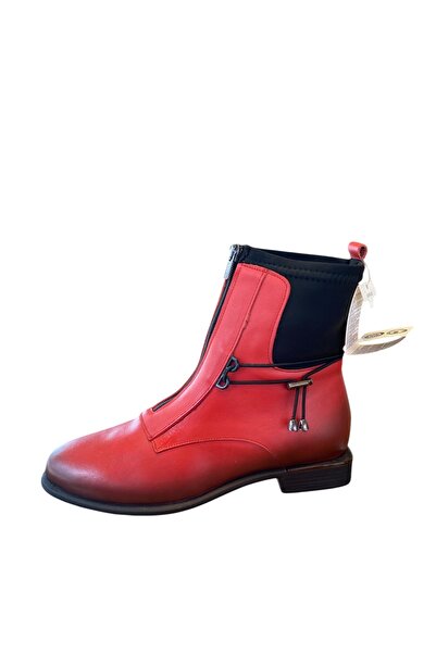 Venüs kırmızı günlük hakiki deri bot