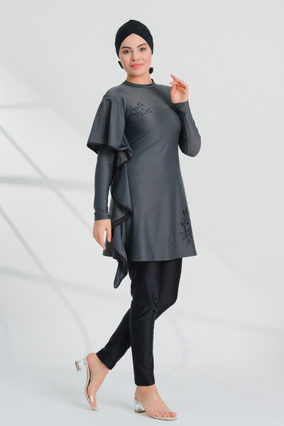 Remsa Mayo Lycra Full Covered Hijab Swimsuit Tuna Gray 2239