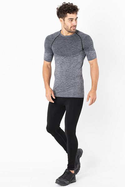 MioFit Ανδρικό αθλητικό μπλουζάκι Active Melange με κοντό μανίκι χωρίς ραφές