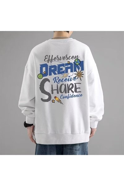 Drippy Hanorac pentru bărbați - Tricou cu mânecă lungă cu imprimeu coreean de...