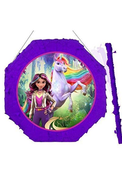 Parti Dükkanım Unicorn Akademi Pinyata 42 cm + Sopası
