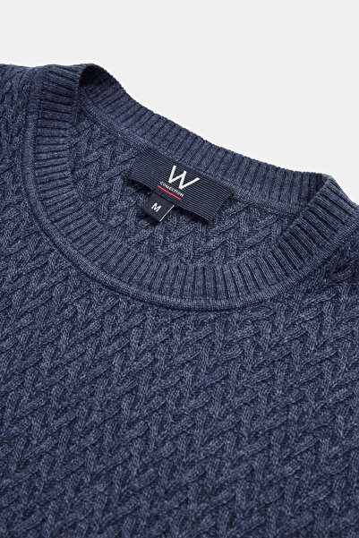 W Collection Indigo Crewneck Long Sleeve Sweater